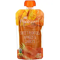 Happy Family Organics, Organic Baby Food, Stage 2, Clearly Crafted, 6+ Months, Sweet Potatoes, Mangos