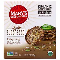 Marys Gone Crackers, Крекеры Super Seed, Everything, 5,5 унц. (155 г)