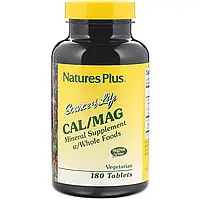 Natures Plus, Source of Life, Cal/Mag, Mineral Supplement w/ Whole Foods, 180 Tablets