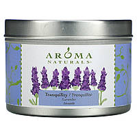 Aroma Naturals, Soy VegePure, спокойствие, свеча для поездок, лаванда, 2,8 унции (79,38 г)