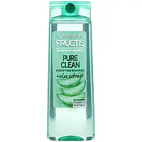 Garnier, Fructis, Pure Clean, укрепляющий шампунь с алоэ, 370 мл