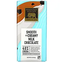 Endangered Species Chocolate, Smooth + Creamy Milk Chocolate, 48% Cocoa, 3 oz (85 g)