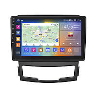 Штатная магнитола Lesko для SsangYong Actyon II 2010-2013 экран 9" 2/32Gb CarPlay 4G Wi-Fi GPS Prime zb