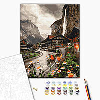 Картина по номерам "Городок в Швейцарии", "BS36527", 40x50 см