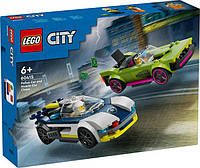 Конструктор LEGO City Преследование маслкара на полицейском автомобиле 213 деталей (60415) Лего Сити