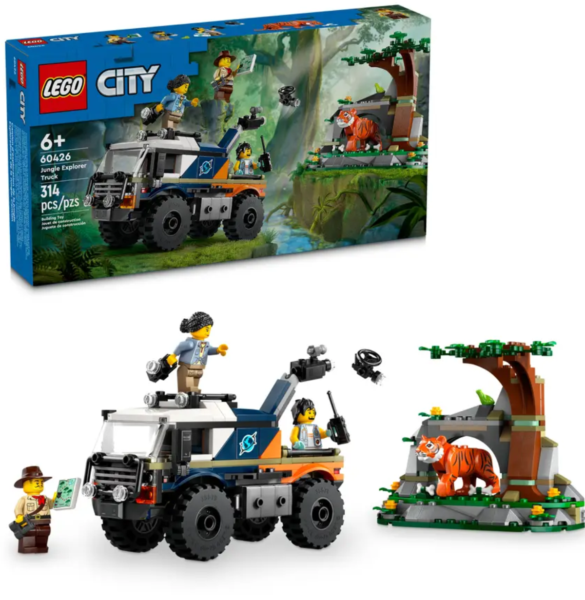 Конструктор Лего Сіті Позашляховик Дослідник джунглів Lego City Jungle Explorer Off-Road Truck 60426