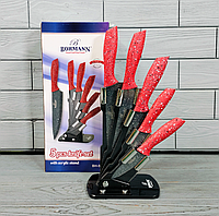 Набор кухонных ножей на подставке Bohmann BH-5256 6 предметов / Ножи на кухню