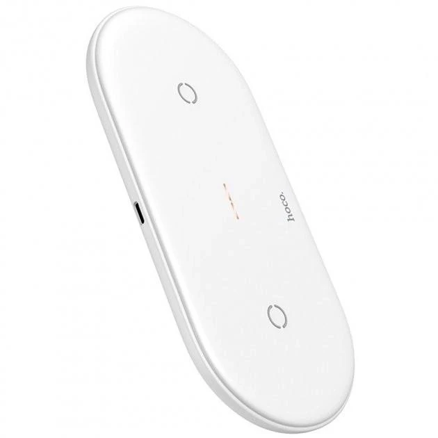 Бездротовий Зарядний Пристрій Hoco CW23 Dual Wireless Fast Charger 10W Білий