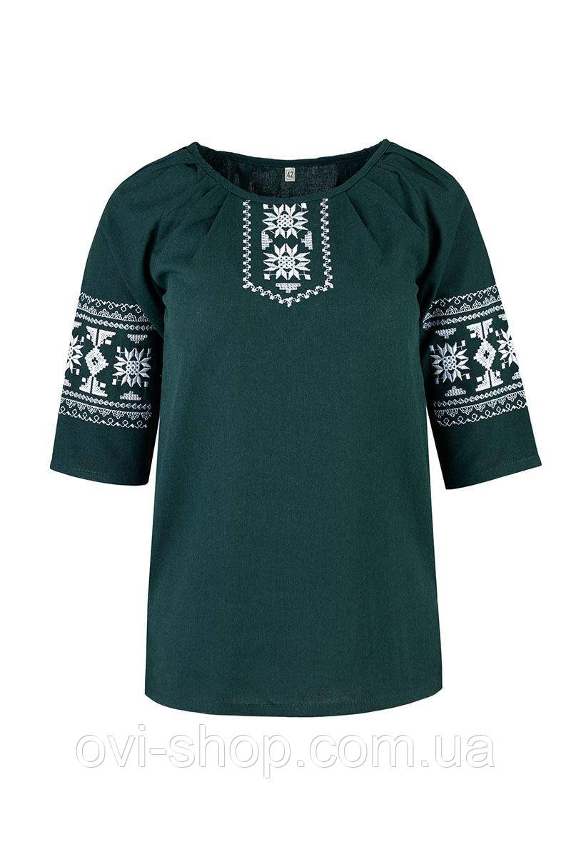 Вишиванка для дівчини «Пані» пляшковий