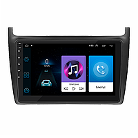 Штатная магнитола Lesko для Volkswagen Polo V 2009-2015 экран 9" 1/16Gb Wi-Fi GPS Base zb