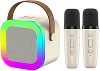 Портативная колонка-караоке с 2 микрофонами Winso K12 с RGB подсветкой