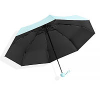 Мини-зонт 190T карманный с чехлом капсулой Blue zb