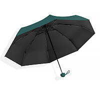 Мини-зонт 190T карманный с чехлом капсулой Dark Green zb