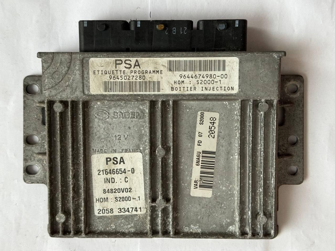 Електронний блок керування PSA 9644674980-00 / 964467498000 / 9645027280 / 21646654-0 / 216466540
