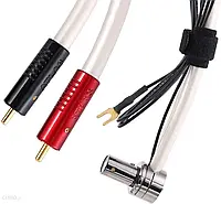 ATLAS CABLES ATLAS CABLES ATLAS EQUATOR ACHROMATIC TONEARM KABEL 2XRCA - DIN DO GRAMOFONU Z ŻYŁĄ UZIEMIAJĄCĄ -