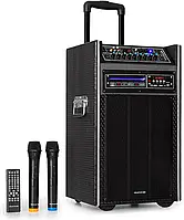 Auna Pro DisGo Box DVD, przenośny zestaw nagłośnieniowy, maks. 300W, woofer 2 x 10", DVD, BT