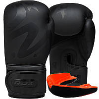 Боксерські рукавиці RDX F15 Noir Matte Black 10 унцій (капа в комплекті)