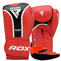 Боксерські рукавиці RDX AURA PLUS T-17 Red/Black 14 унцій (капа в комплекті)