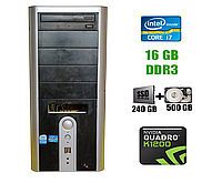 Комп'ютер Б-клас Bravo MT/ Intel Corei7-3770/ 16 GB RAM/ 240 GB SSD + 500 GB HDD/ Quadro K1200 4GB/ 280W