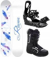 Сноуборд Zestaw Snowboardowy Raven Mia White 143cm buty Target wiązania s230