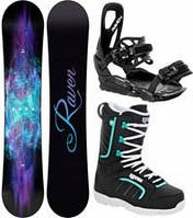 Сноуборд Zestaw Snowboard Raven Aura 145cm Wiązania S230 Buty Diva