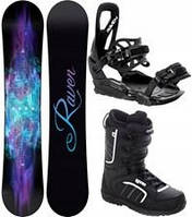 Сноуборд Zestaw Snowboard Raven Aura 145cm wiązania S230 buty Target