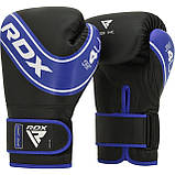Боксерські рукавиці RDX 4B Robo Kids Blue/Black 6 унцій (капа в комплекті), фото 3