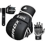 Рукавиці для ММА (Греплінгові рукавички) RDX F6 KARA Matte White Plus L/XL (капа у комплекті), фото 4
