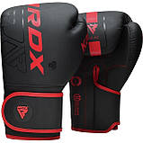 Боксерські рукавиці RDX F6 Kara Matte Red 12 унцій (капа в комплекті), фото 3