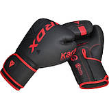 Боксерські рукавиці RDX F6 Kara Matte Red 12 унцій (капа в комплекті), фото 6