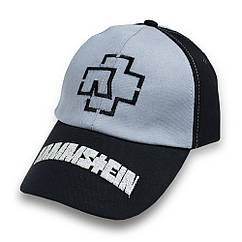 Бейсболка сіро-чорна Rammstein (logo)