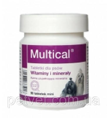 Мультикаль міні (Multical) вітамінно-мінеральний комплекс для собак 90 табл.,48 г.
