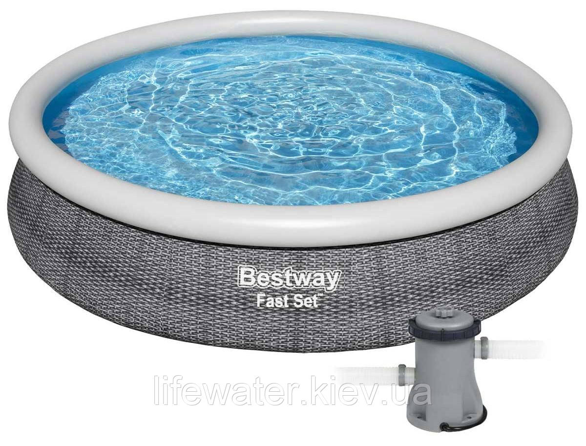 Bestway Надувний басейн Bestway 57445 (366x76 см) з картриджним фільтром