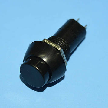 Кнопка без фікс. PBS-11B чорна 1-група OFF-(ON), Daier