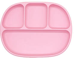 Детская четырех-секционная силиконовая тарелка с присоской 2Life 700 мл Розовый (vol-10199) SC, код: 8127451