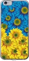 Чехол силиконовый патриотический Endorphone iPhone 6s Жёлто-голубые цветы (1048u-90-26985) TV, код: 7945445