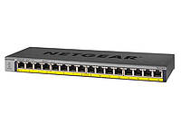 Netgear Комутатор GS116LP 16x1GE PoE(76Вт), FlexPoE, некерований