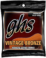 Струны для акустической гитары 6 шт GHS VN-M Vitage Bronze Medium Acoustic Guitar Strings 13/56 z14-2024