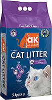 Наполнитель бентонитовый AK Cat Products Compact Cat Litter запах лаванды 5 кг (8699245877526)