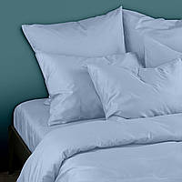 Двуспальная постель сатин с простыней на резинке WAVE Cosas лазурный 180х220 см z113-2024