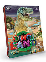 Набор для детского творчества Danko Toys Dino Land 7в1 DL-01-01 (ліплення, игра, заготовка вулкана)