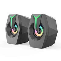 Колонки компьютерные MUSIC DJ K8 Mini 8867 c RGB подсветкой Black ST, код: 8375713