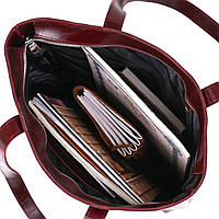 Стильная женская сумка-шоппер Shvigel 16368 Бордовый хорошее качество