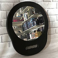 Парикмахерское зеркало черное PVC-02 (d=29 см)