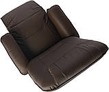 Крісло коричневе для відпочинку з масажем + пуф + обігрів, фото 4