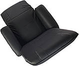 Крісло чорне для відпочинку з масажем + пуф + обігрів, фото 6