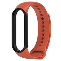 Ремешок MiJobs Double Color для Xiaomi Mi Band 5 6 Orange Black TV, код: 6499513