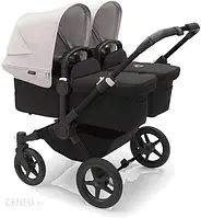 Дитяча коляска Bugaboo Donkey 5 Twin - wózek głęboko-spacerowy dla bliźniąt-Black-Misty White-Midnight Black