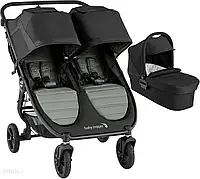 Дитяча коляска Baby Jogger City Mini GT2 Double Slate + Gondola City Mini 2/GT2 Double Głęboko Spacerowy Rok