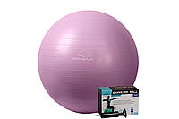 Мяч для фитнеса и гимнастики PowerPlay 4001 75см фиолетовый + насос EJ, код: 7545489